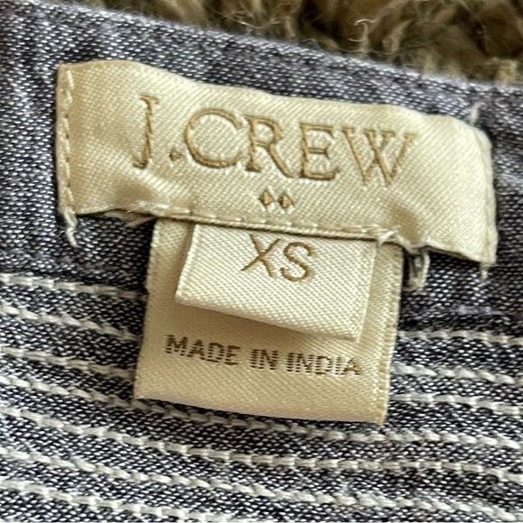 J. Crew factory cotton chambray embroidered long sleeve blouse - Picture 4 of 8